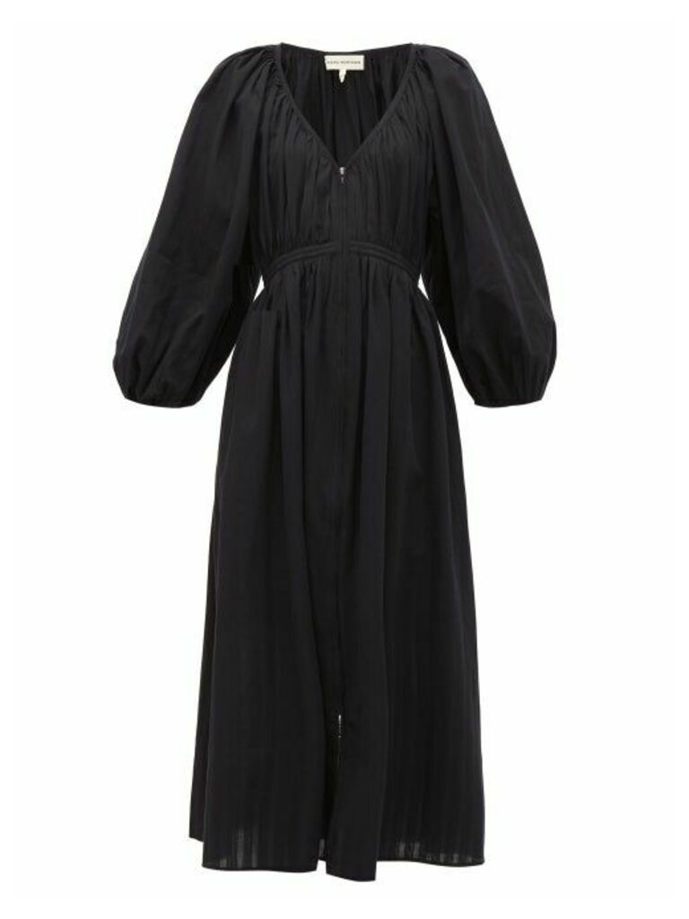 Mara Hoffman - Simone Zipped Organic-cotton Midi Dress - Womens - Black