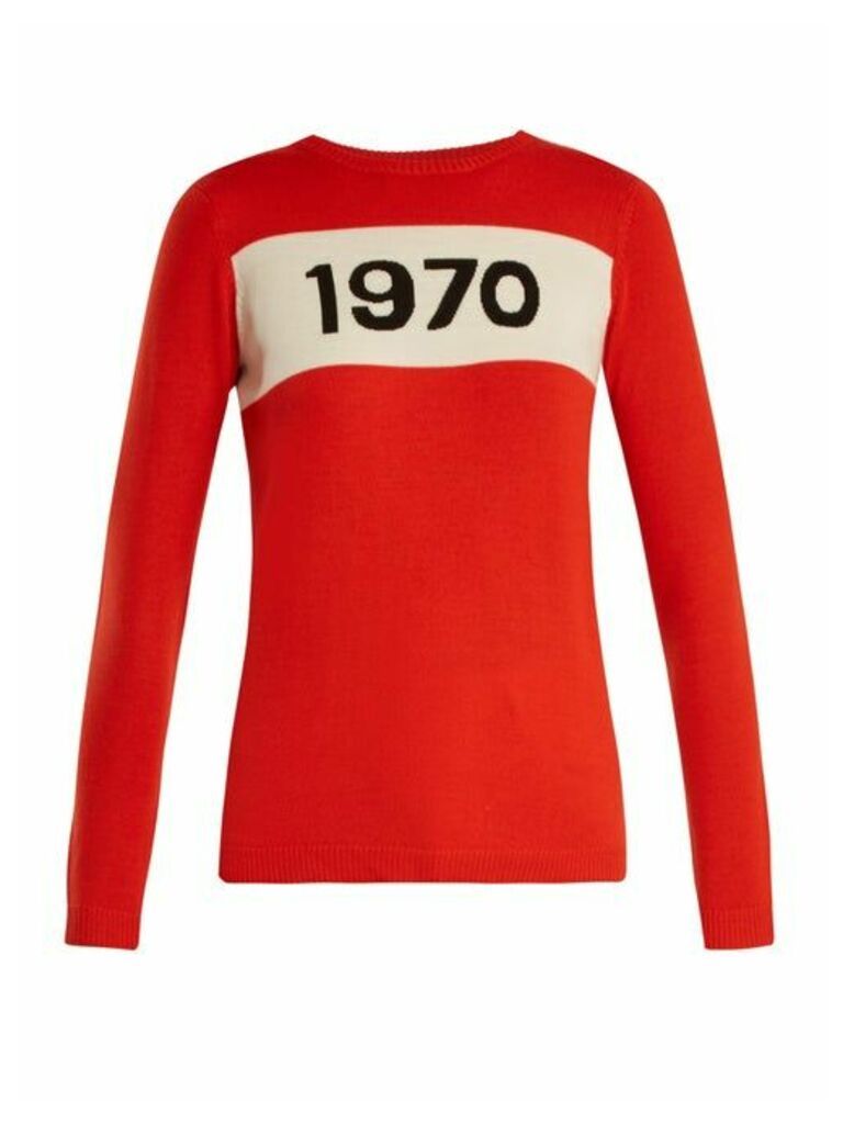Bella Freud - 1970-intarsia Wool Sweater - Womens - Red