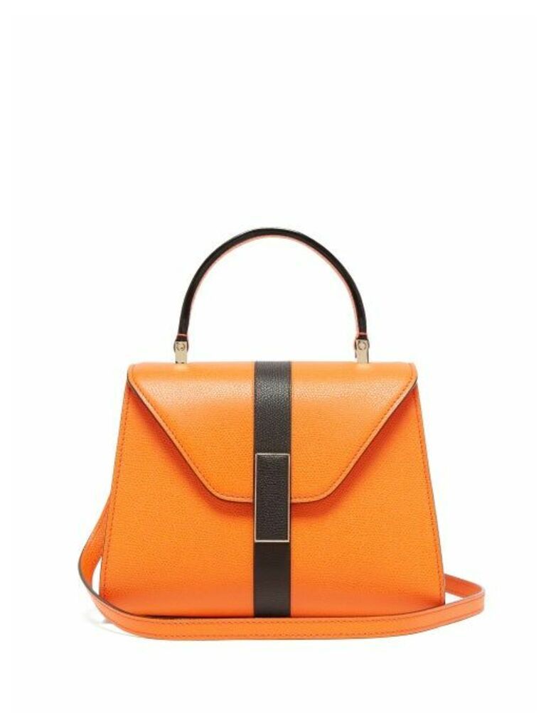 Valextra - Iside Mini Grained-leather Bag - Womens - Orange