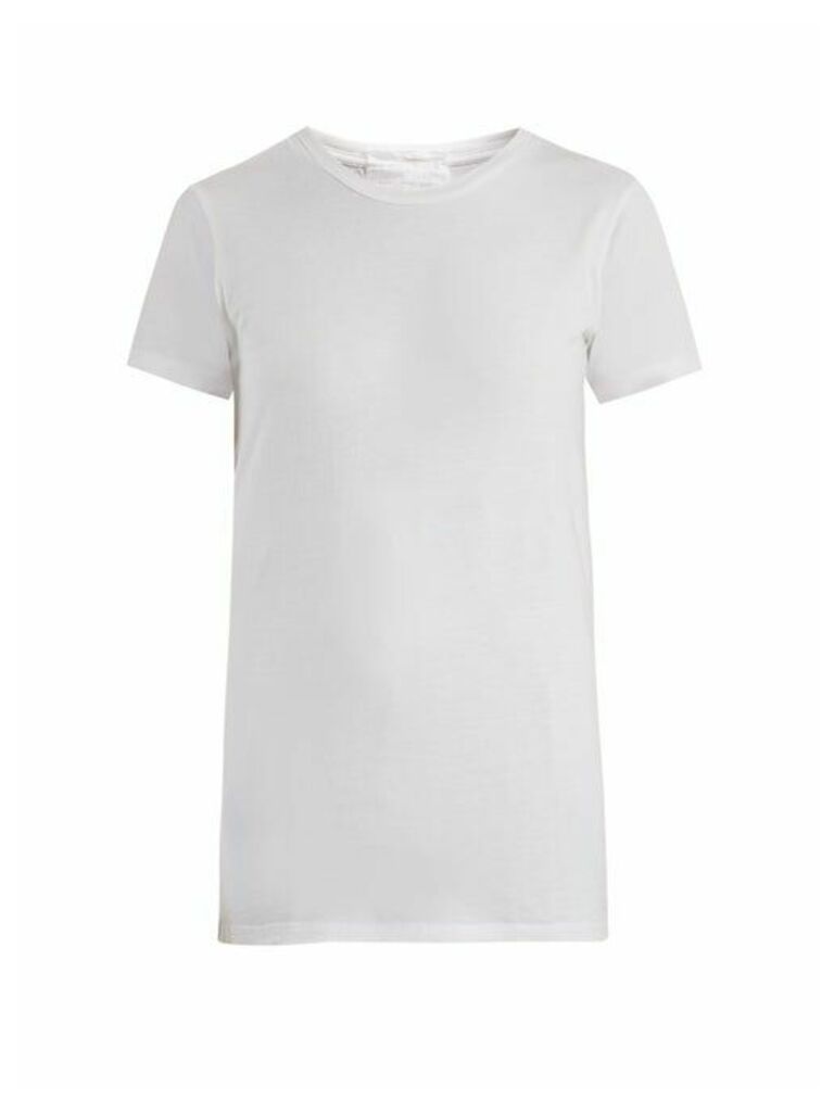 Audrey Louise Reynolds - Round-neck Cotton-jersey T-shirt - Womens - Light Grey