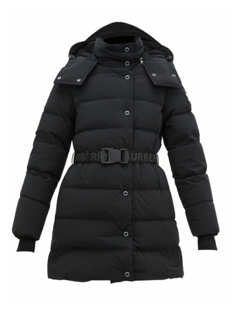 Burberry - Eppingham Logo-patch Quilted-shell Coat - Womens - Black