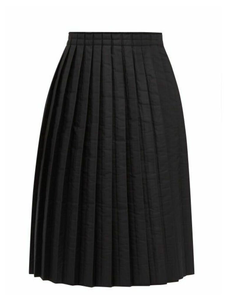 Mm6 Maison Margiela - Pleated Padded Technical-fabric Skirt - Womens - Black