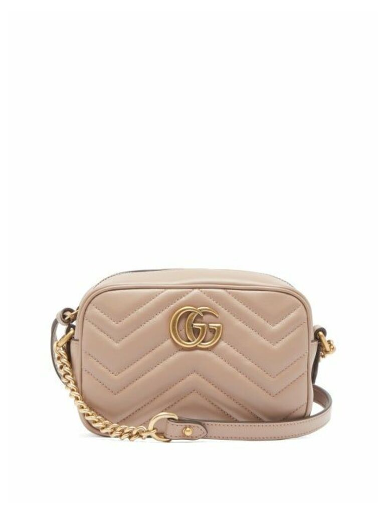 Gucci - Gg Marmont Mini Quilted-leather Cross-body Bag - Womens - Nude