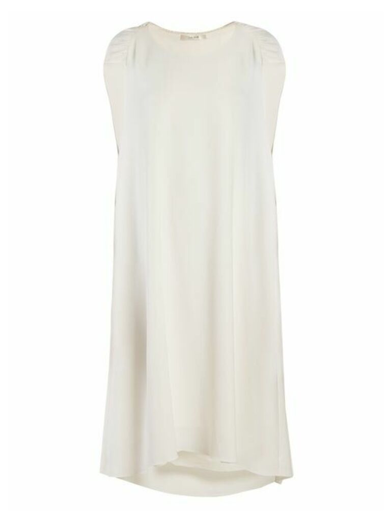 The Row - Dada Ruched-shoulder Cady Dress - Womens - Ivory