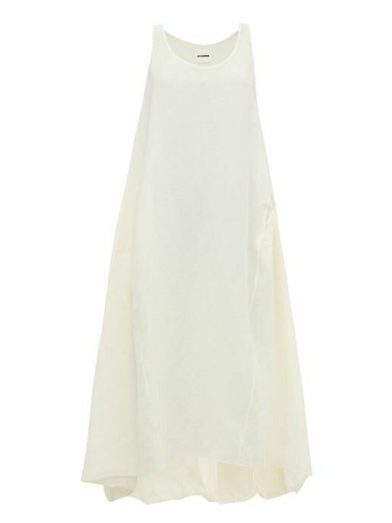 Jil Sander - Round-neck Long Technical Dress - Womens - Ivory