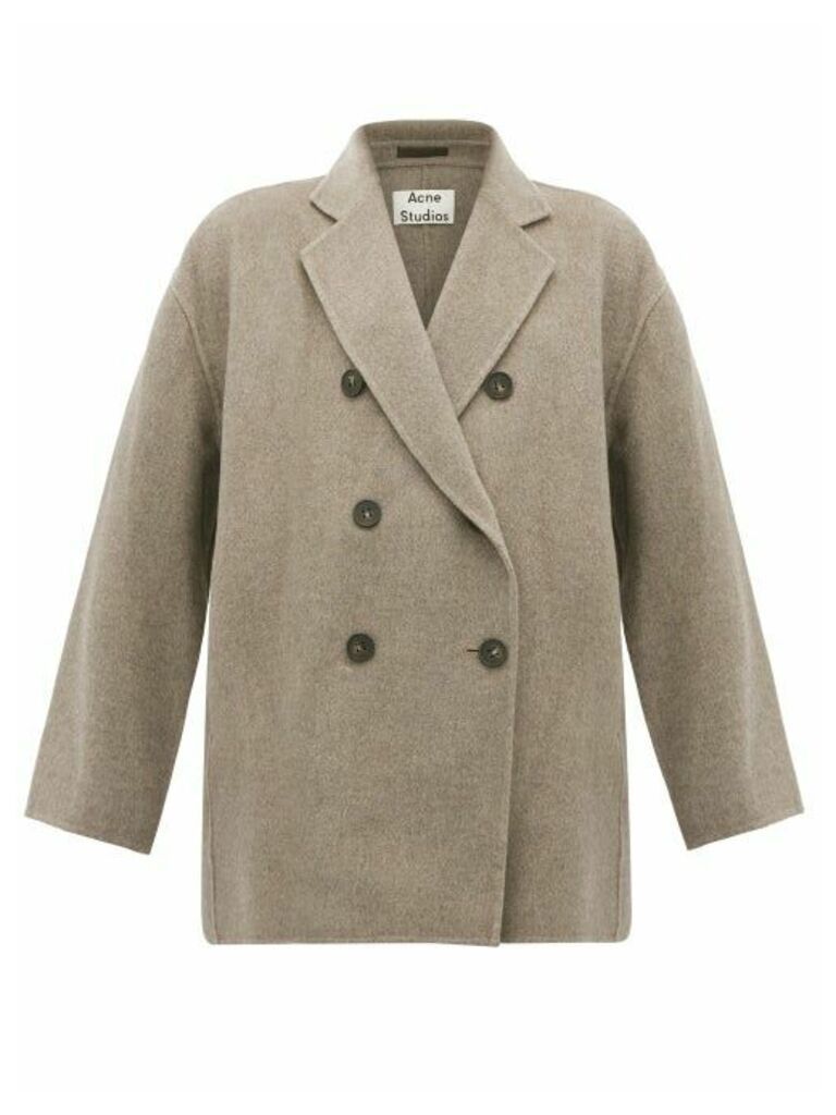 Acne Studios - Odine Double-breasted Wool Peacoat - Womens - Grey