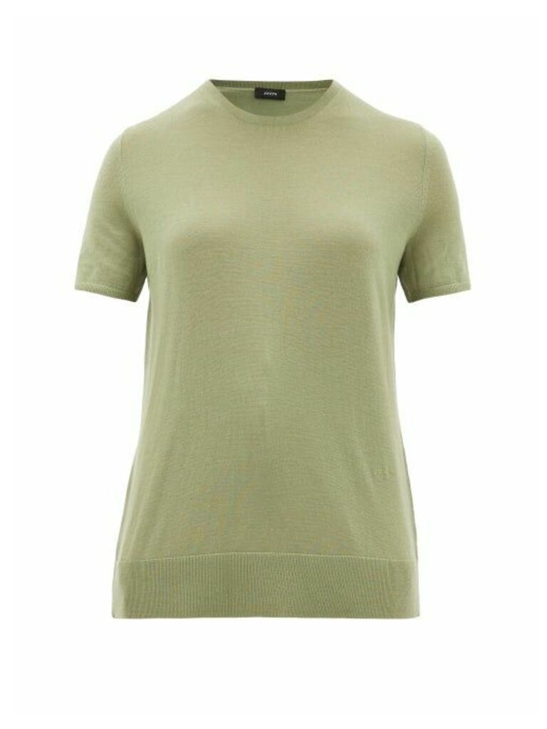 Joseph - Fine Wool-blend T-shirt - Womens - Light Green