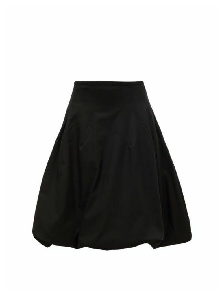 Khaite - Bubble-hem Cotton Skirt - Womens - Black