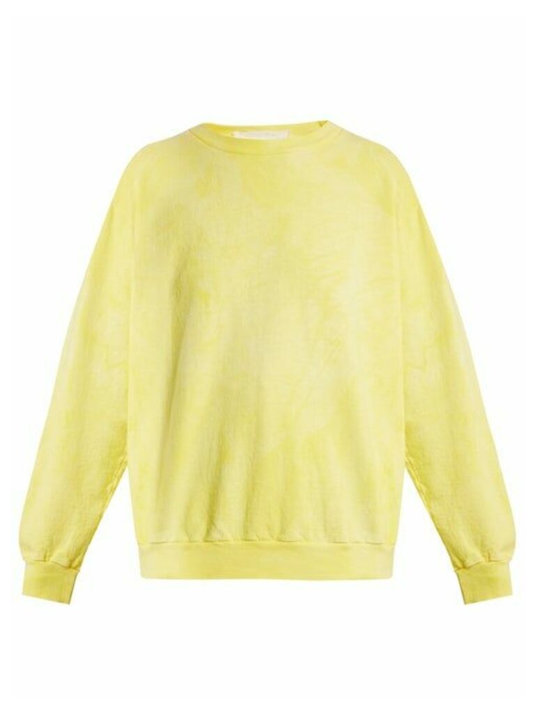 Audrey Louise Reynolds - Round-neck Cotton Sweatshirt - Womens - Yellow