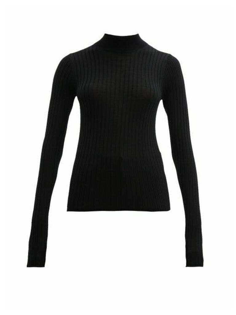 Acne Studios - Kulia Stand-collar Ribbed-wool Sweater - Womens - Black