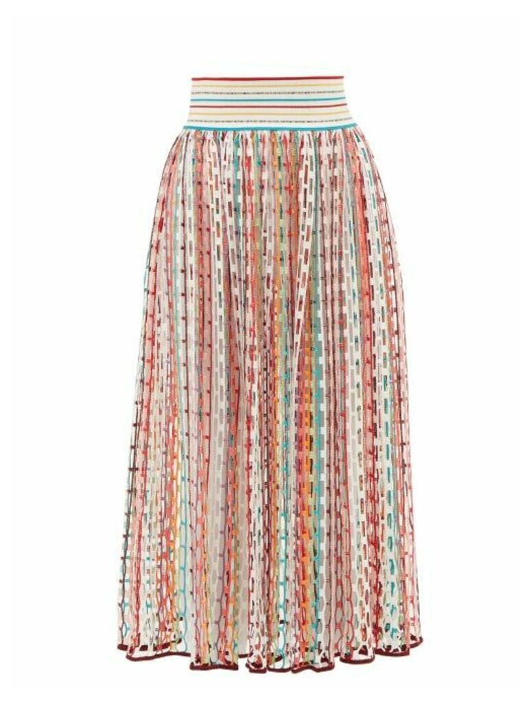 Missoni Mare - Wide-waistband Cut-out Braided Skirt - Womens - Multi