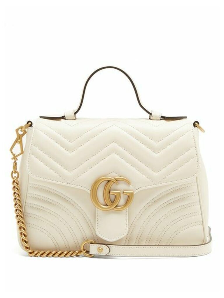 Gucci - Gg Marmont Quilted-leather Shoulder-bag - Womens - White