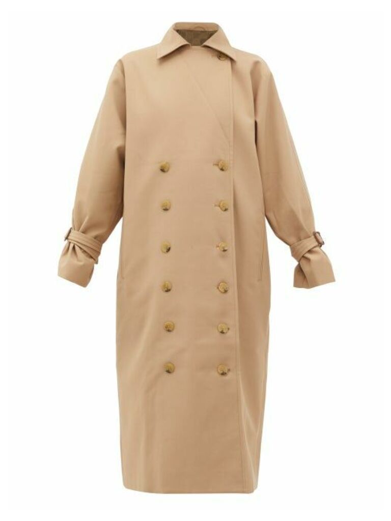 Totême - Pisa Double-breasted Cotton-blend Trench Coat - Womens - Beige