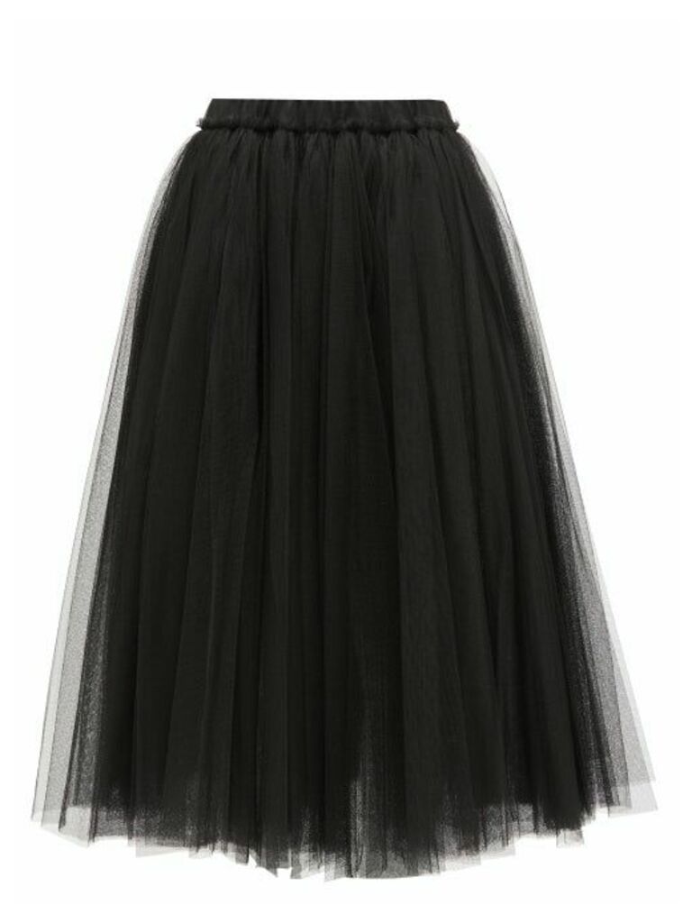 No. 21 - High-rise Tulle Midi Skirt - Womens - Black