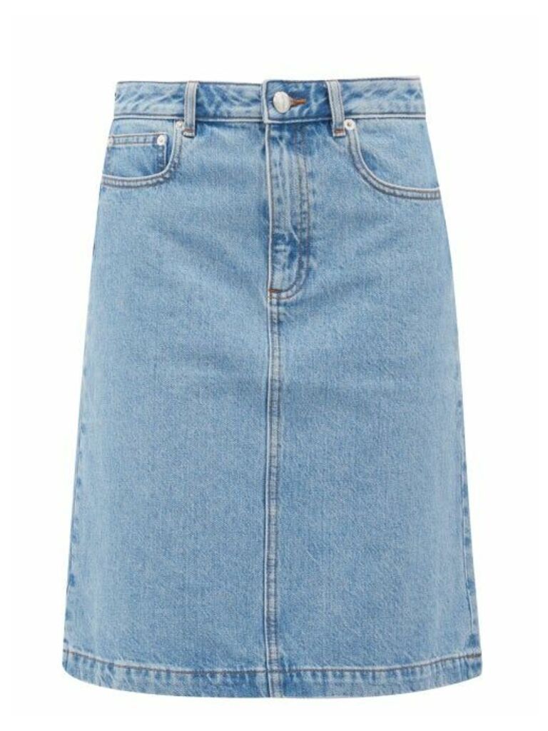 A.P.C. - Rosalie A-line Denim Skirt - Womens - Light Denim