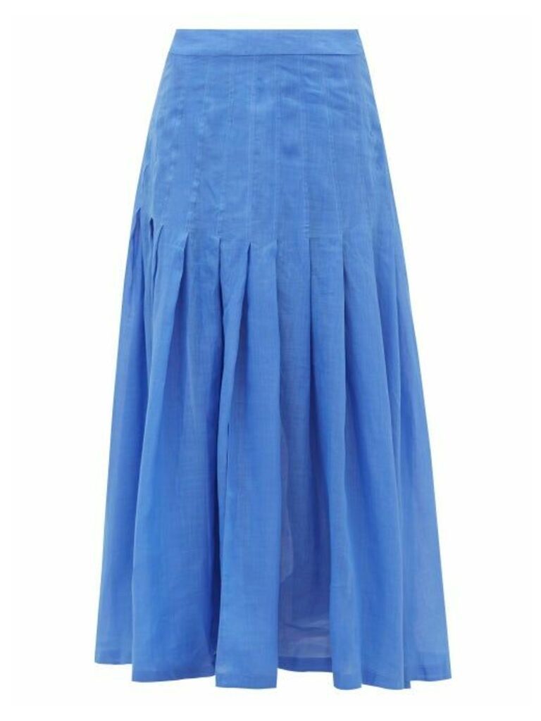 Three Graces London - Elisha Pleated Skirt - Womens - Blue