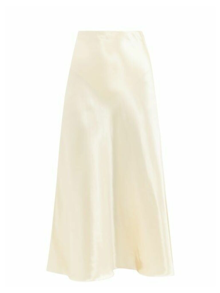 The Row - Medela Bias-cut Satin Midi Skirt - Womens - Cream