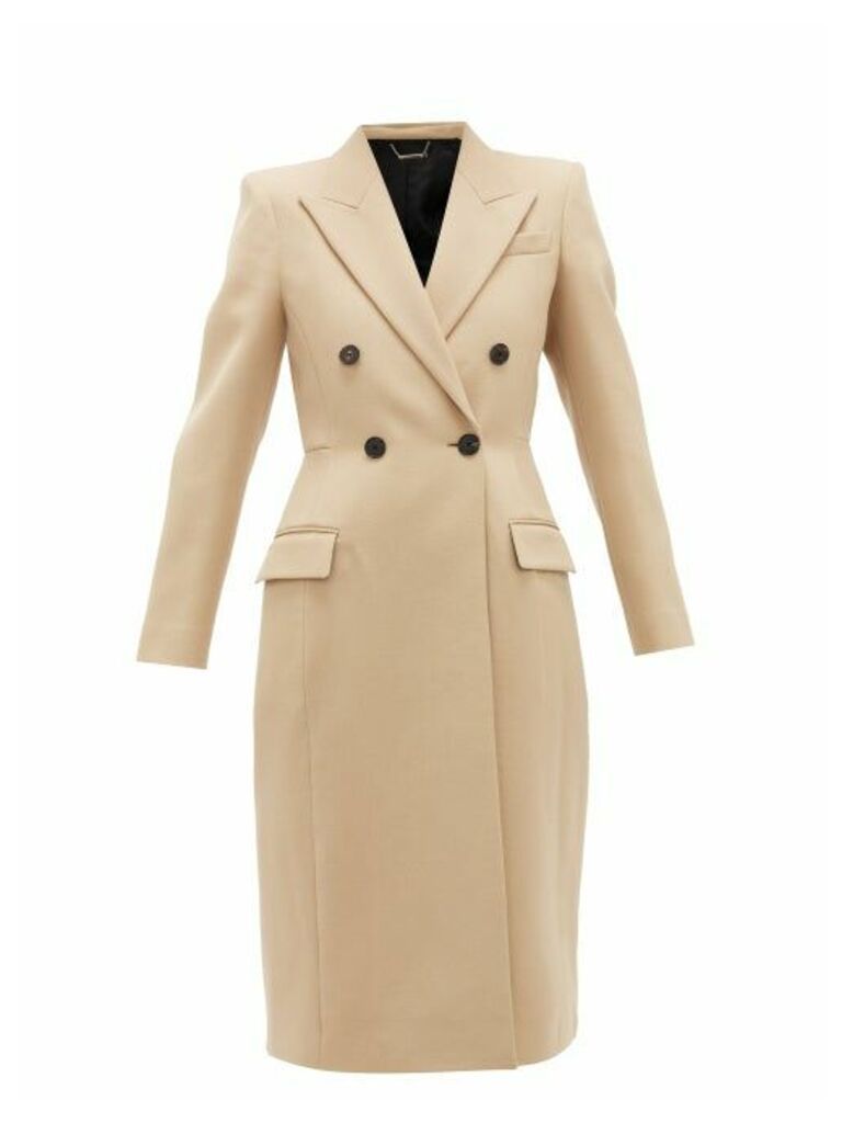 Givenchy - Double-breasted Wool-tricotine Coat - Womens - Beige
