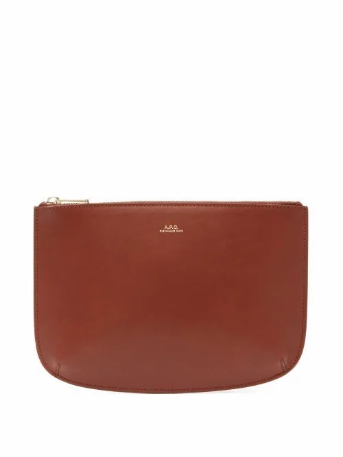 A.P.C. - Sarah Leather Pouch - Womens - Tan