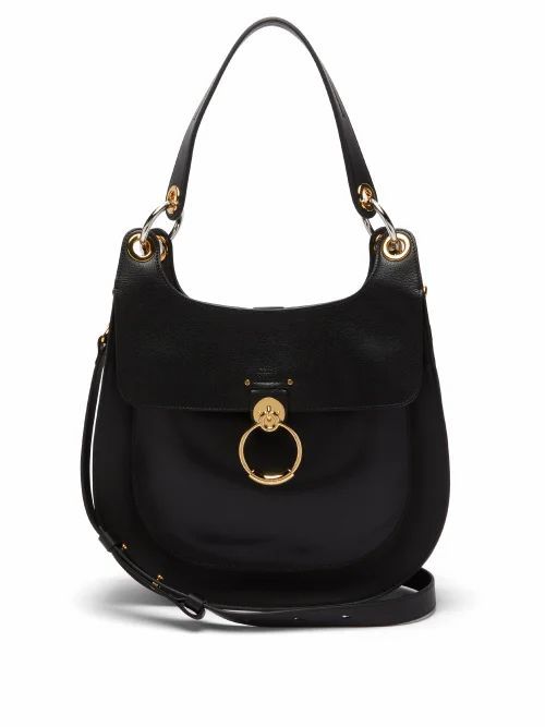 Chloé - Tess Medium Leather Shoulder Bag - Womens - Black