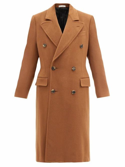 Umit Benan B+ - Oversized Double-breasted Cashmere Coat - Womens - Brown