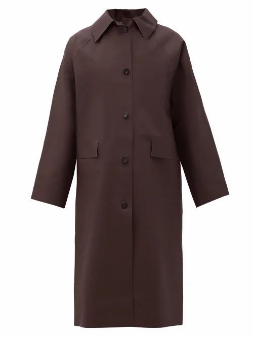 Kassl Editions - Original Below Rubber Waterproof Overcoat - Womens - Dark Brown