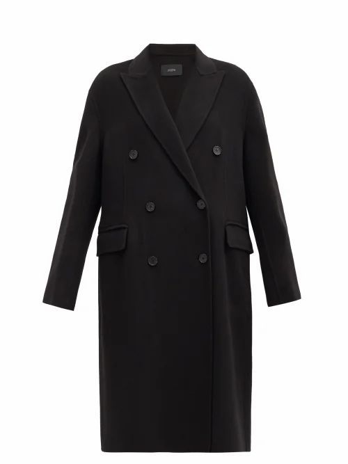 Joseph - Carles Felted Wool-blend Double-breasted Coat - Womens - Black