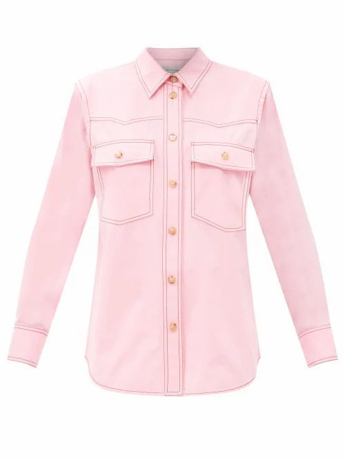 Lee Mathews - May Western Cotton-poplin Shirt - Womens - Pink