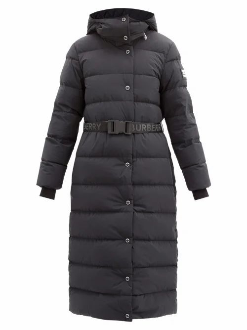 Burberry - Eppingham Belted Quilted Down Coat - Womens - Black