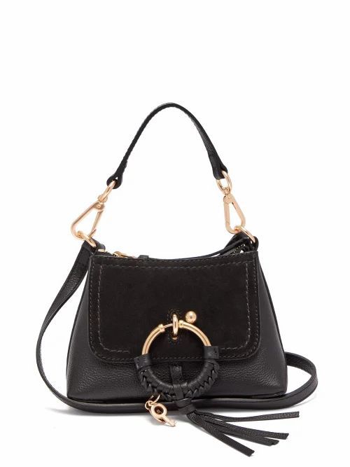 See By Chloé - Joan Mini Leather And Suede Cross-body Bag - Womens - Black