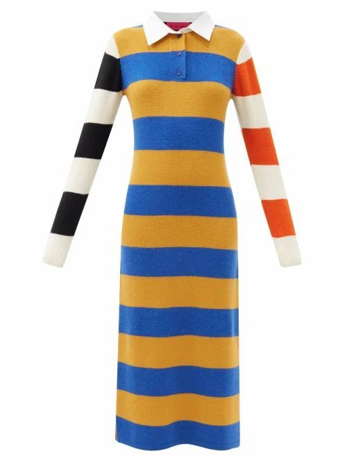 Stripe Cashmere Rugby Dress - Womens - Multi