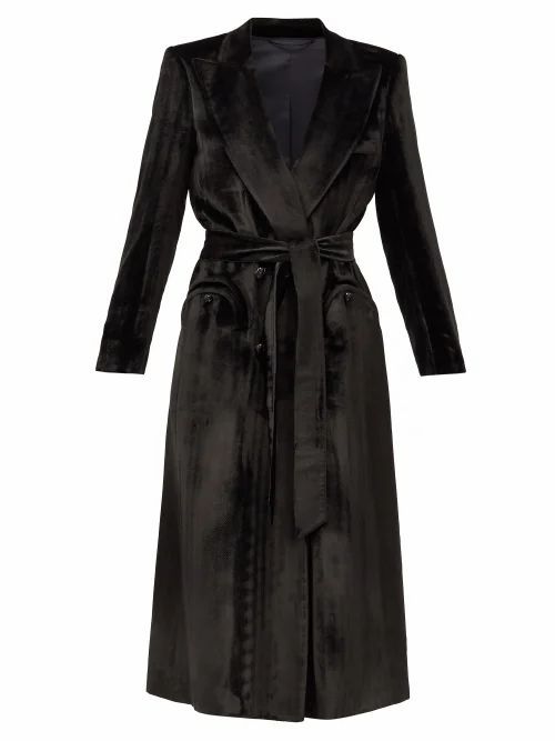Étoile Silk-blend Velvet Blazer Dress - Womens - Black