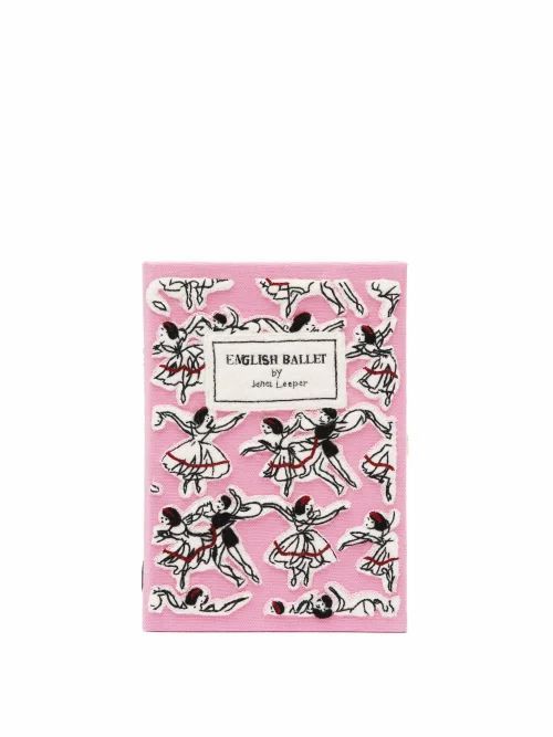 Olympia Le-tan - English Ballet Embroidered Book Clutch - Womens - Pink Multi