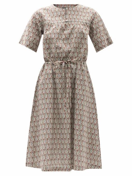 A.P.C. - Elie Paisley-print Cotton Midi Dress - Womens - Multi