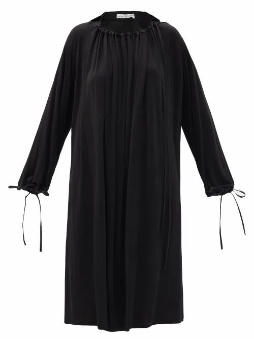Palmer//harding - First Moment Ruched-neck Jersey Midi Dress - Womens - Black
