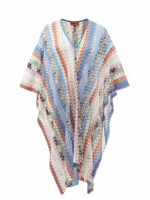 Missoni Mare - V-neck Abstract-jacquard Knitted Kaftan - Womens - Multi