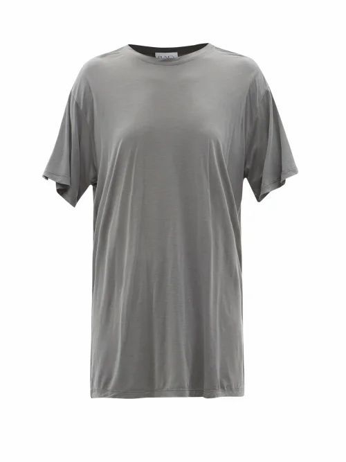Raey - Long-line Cotton-jersey T-shirt - Womens - Grey