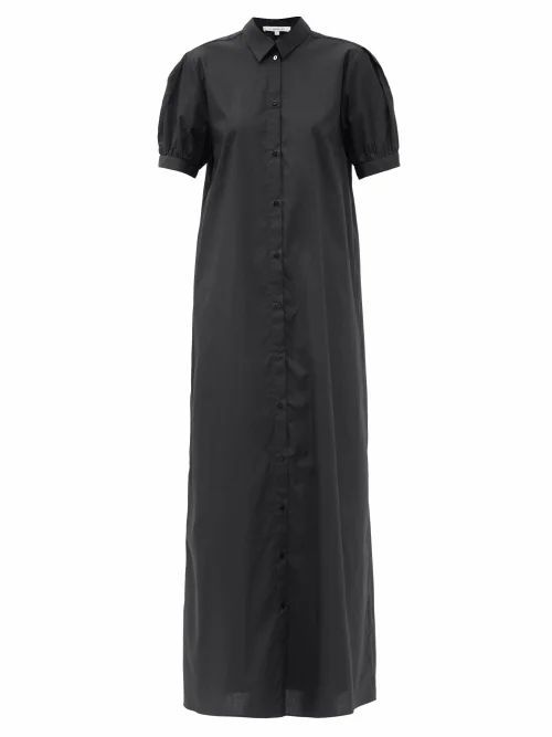 La Collection - Lana Cotton-blend Poplin Shirt Dress - Womens - Black
