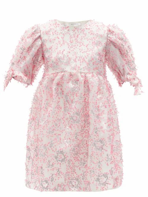 Hadwig Sequinned Organza Mini Dress - Womens - Pink Multi