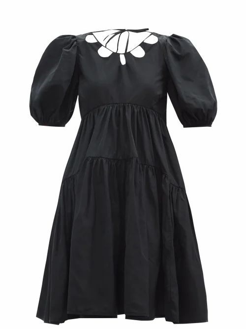 Cecilie Bahnsen - Harriet Recycled-fibre Taffeta Dress - Womens - Black