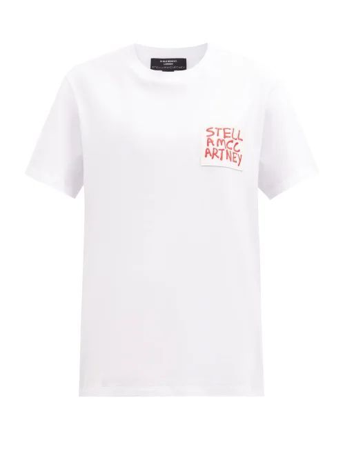 X Ed Curtis Logo-print Cotton-jersey T-shirt - Womens - Red White