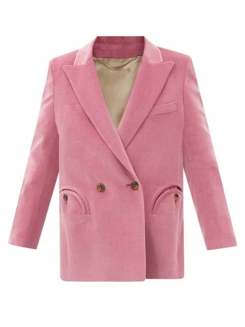 Jealousy Peonia Cotton-blend Twill Blazer - Womens - Pink