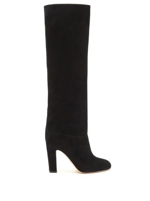 Kiki Suede Knee-high Boots - Womens - Black