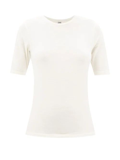 Wool-blend Jersey T-shirt - Womens - White