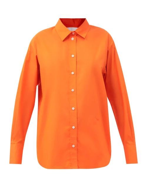 The Oversized Organic-cotton Shirt - Womens - Orange