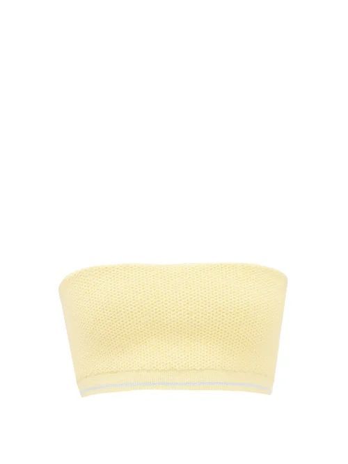Sorbetto Terry Bandeau Top - Womens - Light Yellow