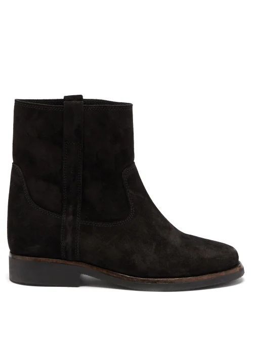 Susee Suede Ankle Boots - Womens - Black