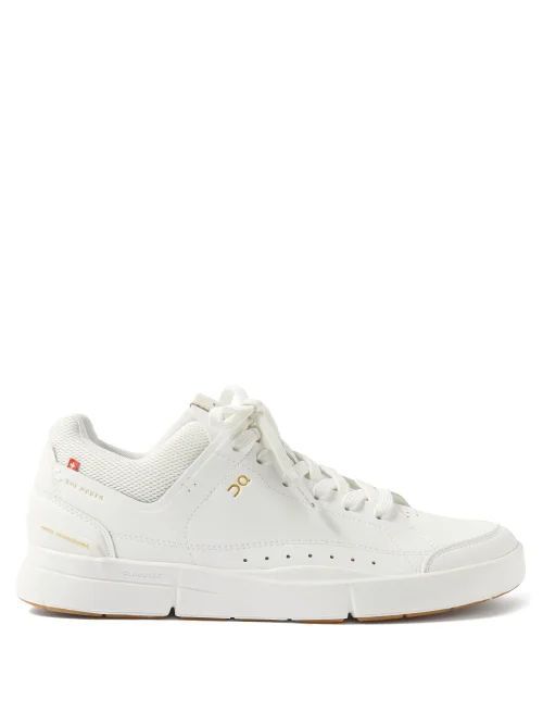 The Roger Faux-leather Trainers - Womens - White