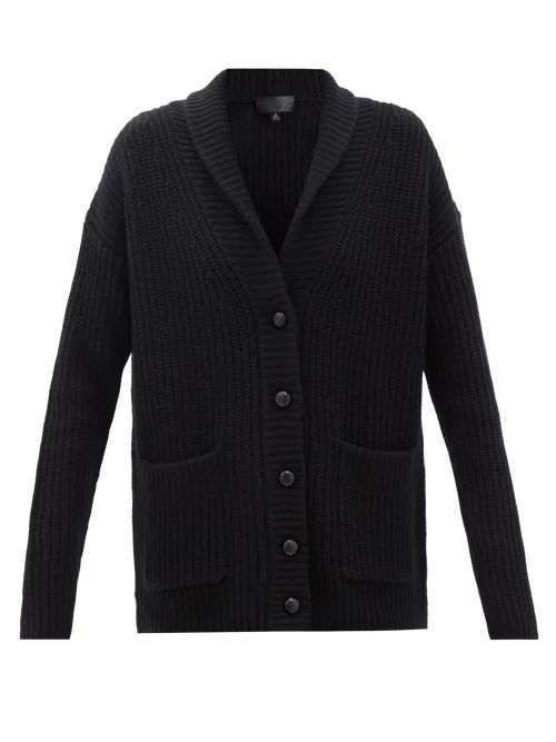 Somer Ribbed-knit Cashmere Cardigan - Womens - Black