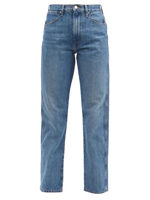 X Ilona Hamer High-rise Straight-leg Jeans - Womens - Light Denim